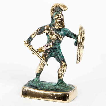 Myros - Bronze Spartan Military Figurine 12X8 Cm