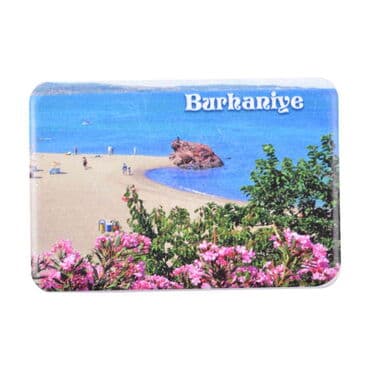 Burhaniye Themed Customised UV Printed Plastic Base Rectangle Fridge Magnet 80x50 mm - 5