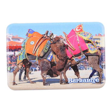 Burhaniye Themed Customised UV Printed Plastic Base Rectangle Fridge Magnet 80x50 mm - 6