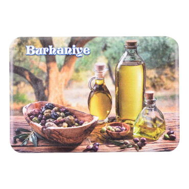 Burhaniye Themed Customised UV Printed Plastic Base Rectangle Fridge Magnet 80x50 mm - 7