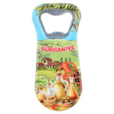 Myros - Burhaniye Themed Customised Uv Printed Plastic Base Plastic Base Bottle Opener 95x43 mm