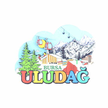 Bursa Themed Wooden Customised 2D Souvenir Fridge Magnet