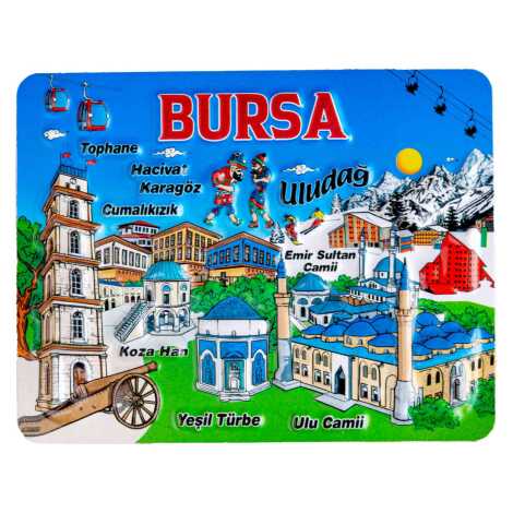 Bursa Temalı Kabartma Pvc Magnet 70*90 Mm - 1