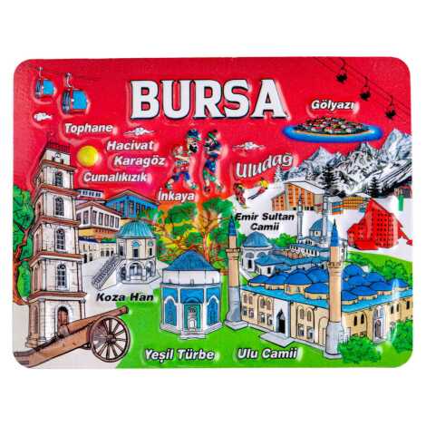 Bursa Temalı Kabartma Pvc Magnet 70*90 Mm - 6