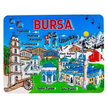 Bursa Temalı Kabartma Pvc Magnet 70*90 Mm