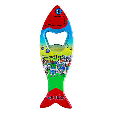 Bursa Temalı Myros Balık Açacak Magnet 42x130 mm - 3