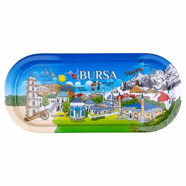 Bursa Temalı Oval Tepsi (35X16 Cm) - Myros