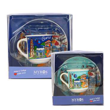 Bursa Themed Single Porcelain Coffee Cup - 2