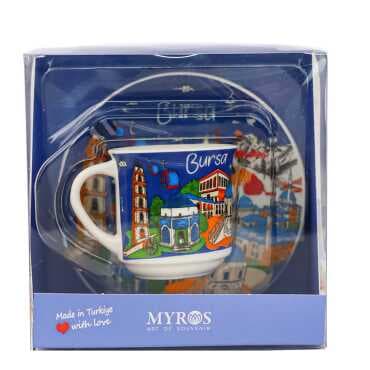 Bursa Themed Single Porcelain Coffee Cup - 3
