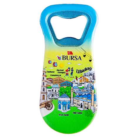 Bursa Temalı Uv Baskılı Açacak Magnet 95x43 mm - 1