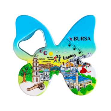 Bursa Temalı UV Baskılı Kelebek Açacak - Myros