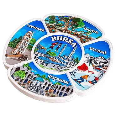 Bursa Temalı Uv Baskılı Polyester Tabak 15 Cm - 5