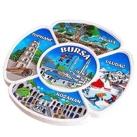 Bursa Temalı Uv Baskılı Polyester Tabak 15 Cm - 3