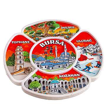 Bursa Temalı Uv Baskılı Polyester Tabak 15 Cm - 4