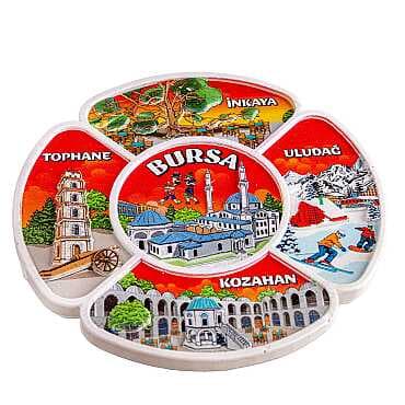 Bursa Temalı Uv Baskılı Polyester Tabak 15 Cm - 4
