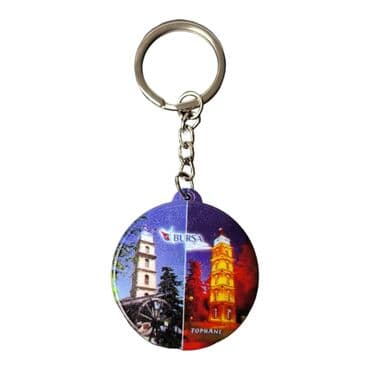 Bursa Themed Customised UV Printed Plastic Base Square Keyring 38x100 mm - 2