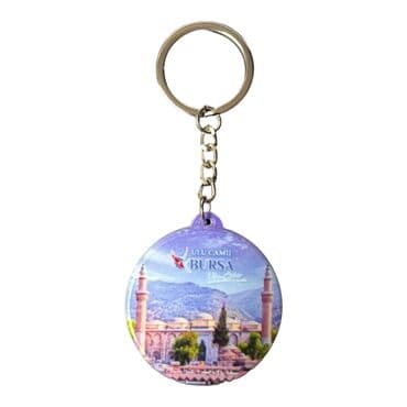 Bursa Themed Customised UV Printed Plastic Base Square Keyring 38x100 mm - 3