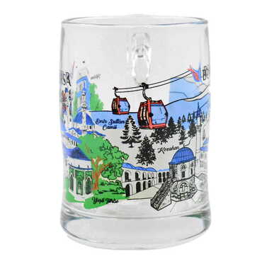 Bursa Themed Glass Mug Big Size - Thumbnail