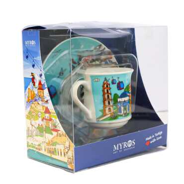 Bursa Themed Single Porcelain Coffee Cup - 5