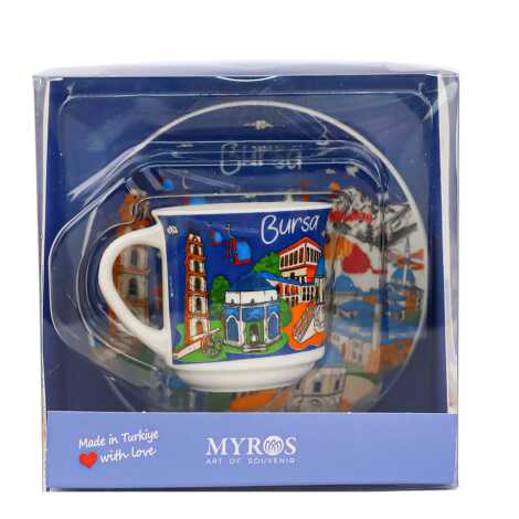 Bursa Themed Single Porcelain Coffee Cup - 3