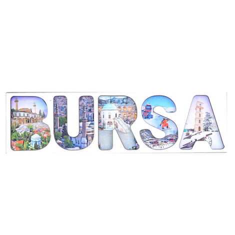 Bursa Themed Wooden Customised City Name Letter Souvenir Fridge Magnet