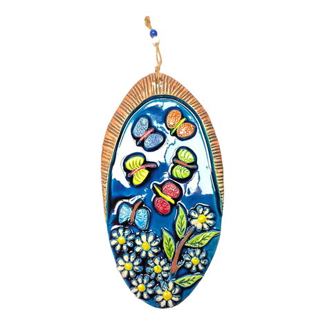 Butterfly Themed Nautical Ceramics Fourth Size Wall Hanging