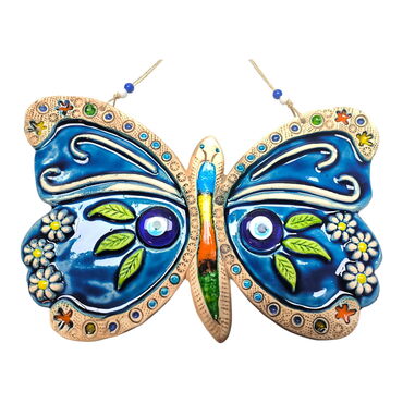 Myros - Butterfly Themed Nautical Ceramics Sixth Size Wall Hanging