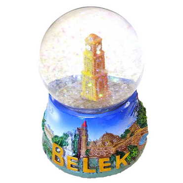 Myros - Belek Themed Polyester Snow Globe 65 mm