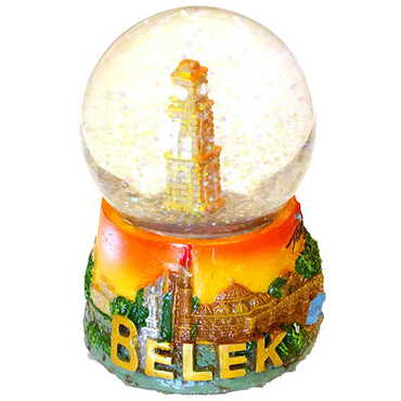 Myros - Belek Themed Polyester Snow Globe 45 mm