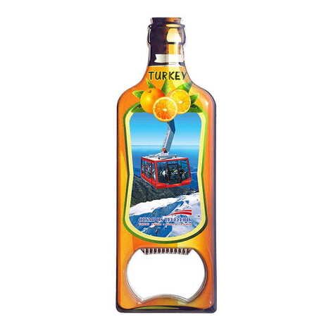 Cable Card Themed Bottle Shaped Metal Magnetic Bottle Opener 115x39 mm - 1