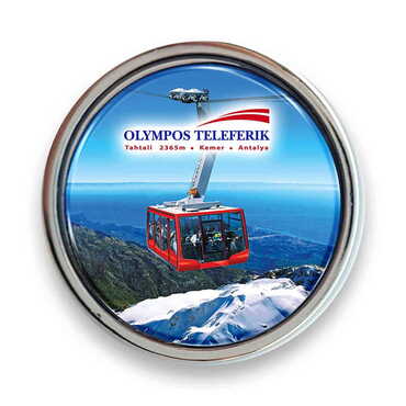 Myros - Cable Card Themed Collectible Souvenir Metal Round Pin 18 mm