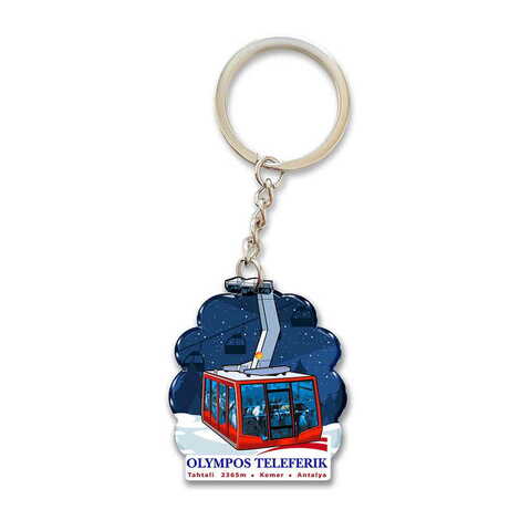 Cable Card Themed Custom Shape Double Face Printed Epoxy Keychain - 1