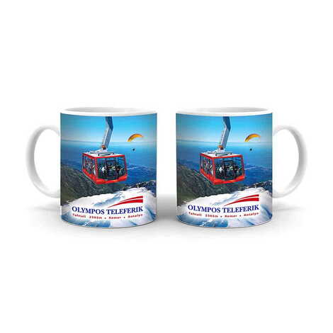 Cable Card Themed Customised Porcelain Souvenir Travel Mug 80x95 mm - 1
