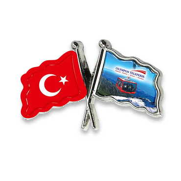 Myros - Cable Card Themed Customised Souvenir Metal Double Flag Pin