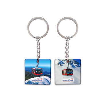 Myros - Cable Card Themed Customised Uv Printed Plastic Base Round Keyring 40x108 mm