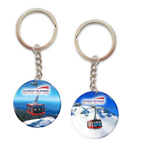 Cable Card Themed Double Face Printed Epoxy Keychain - 1