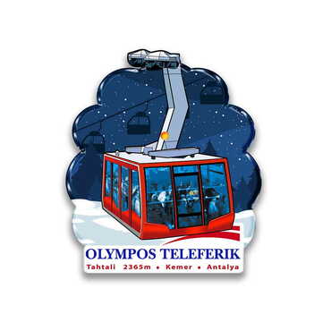 Cable Card Themed Epoxy Dome Cut Out Special Shape Souvenir Fridge Magnet - Myros