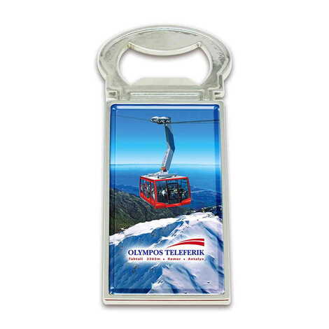 Cable Card Themed Metal Rectangle Magnetic Opener 33x90 mm - 1
