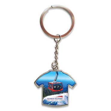 Myros - Cable Card Themed Metal T-Shirt Shaped Keychain 34x92 mm