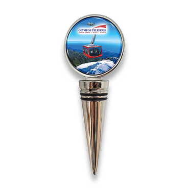 Myros - Cable Card Themed Metal Wine Bottle Stopper 45x115x20 mm