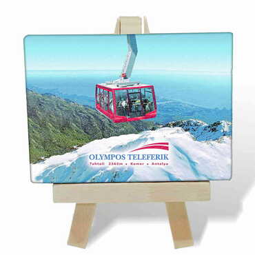 Cable Card Themed Mini Print Canvas Magnet With Easel 70x100 mm - Thumbnail