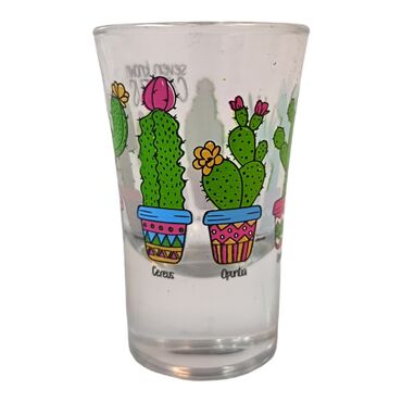 Myros - Cactus Themed Custom Printed Shot Glass 45x70 mm