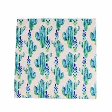 Cactus Themed Stone Coaster 100x100 mm - Myros