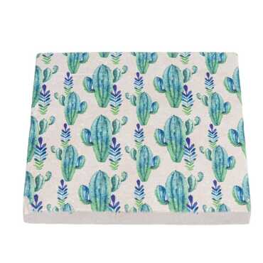 Cactus Themed Stone Coaster 100x100 mm - 2