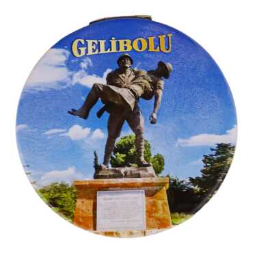 Çanakkale Temalı Myros Yuvarlak Özelleştirilmiş Pu Ayna 72x11 mm - 3