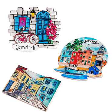 Çandarlı Temalı Myros Yöresel Polyester Magnet - 2