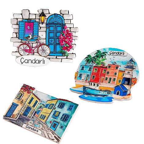 Çandarlı Temalı Myros Yöresel Polyester Magnet - 2