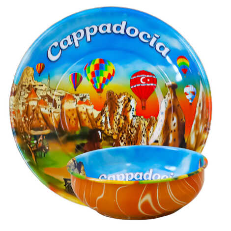 Cappadocia Themed Metal Bowl 95 mm - 1
