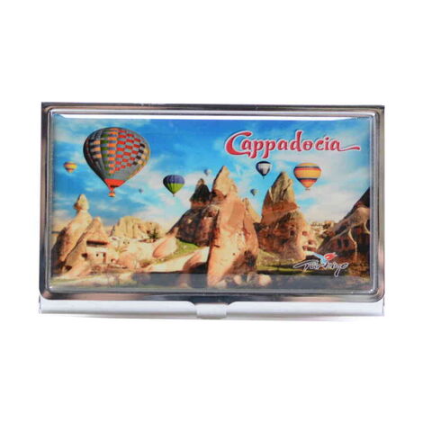 Cappodocia Themed Customised Metal Card Holder 94x60x8 mm