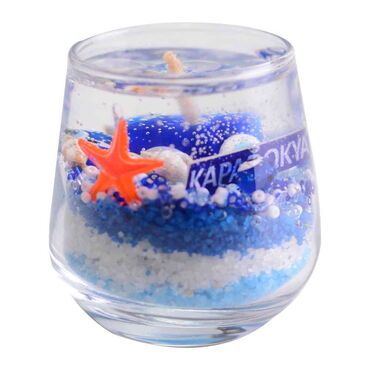 Cappodocia Themed Glass Transparent Gel Candle - Thumbnail